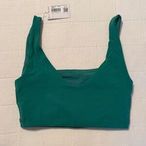 Lululemon Bend This Scoop and Square Bra - Cascadia Green